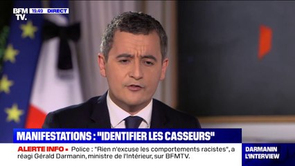 Gérald Darmanin à propos de Didier Lallement: "J'aimerais qu'on arrête d'attaquer les fonctionnaires"