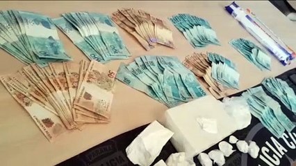 Denarc apreende 1,4 kg de cocaína e R$ 10 mil em Corbélia
