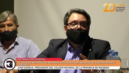 El Colegio Notarial de Misiones realizará una jornada de asesoramiento gratuito