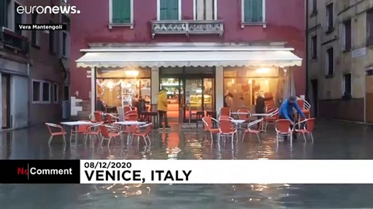 Überflutungen in Venedig, neues Schutzsystem 'Mose' im Einsatz