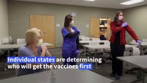 Healthcare workers in Wisconsin receive training on administering Covid-19 vaccine