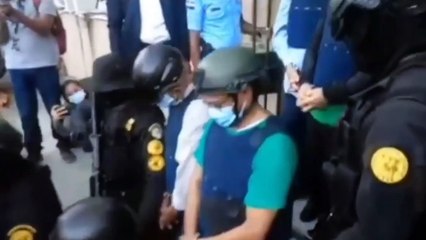 Salida de la cárcel de Ciudad Nueva  a  cárcel de San Cristóbal de  a Alexis Medina y otros encartados en Operación