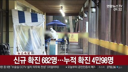 [속보] 신규 확진 682명…누적 확진 4만98명