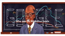 Sir W. Arthur Lewis Google Doodle celebrating first black economist who win Nobel prize in economics