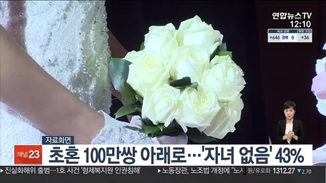 초혼 100만 쌍 아래로…'자녀 없음' 43%