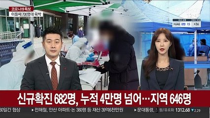 신규확진 682명, 누적 4만명 넘어…지역 646명