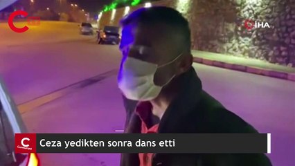 Alkollü yakalanan sürücü, ceza yedikten sonra dans etti