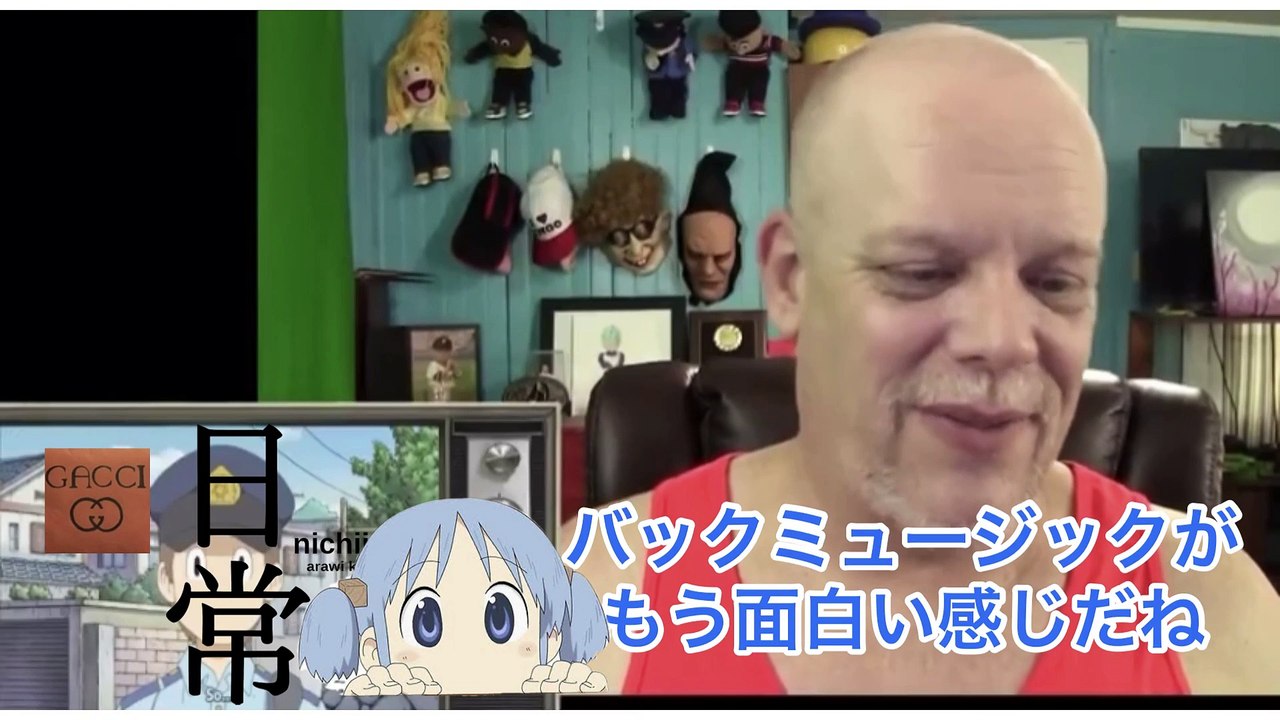 【海外の反応:アニメ】日常　女子学生が警察、ヤギ、同級生をなぎ倒すwwwMOV