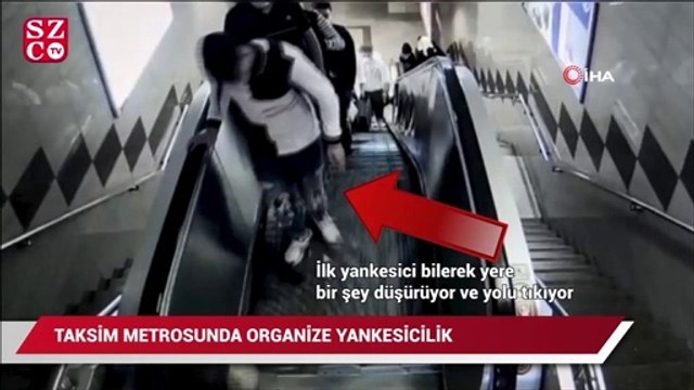 Taksim Metrosu’nda organize yankesicilik kamerada