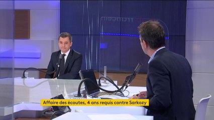 Affaire des "écoutes" : Gérald Darmanin prend la défense de Nicolas Sarkozy, "un homme qui est honnête"