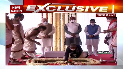 PM Modi lays foundation stone of new Parliament building