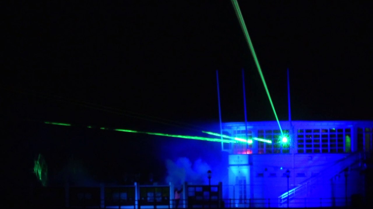 Worthing Pier laser show