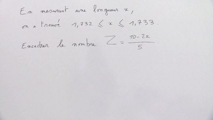 Encadrer un quotient - 2nde