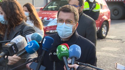 Aragonès: "La prioridad es que lo bomberos entren"