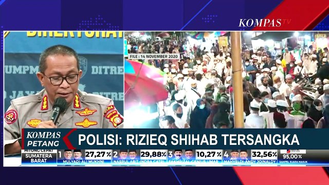 Rizieq Shihab dan 5 Orang Panitia Ditetapkan Jadi Tersangka Terkait Kasus Kerumunan di Petamburan