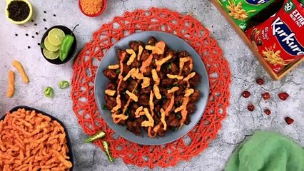 BBQ Chicken Chunks with Kurkure