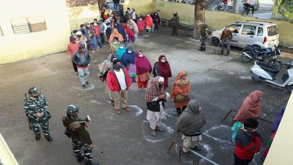 Jammu & Kashmir people come out to vote for DDC election