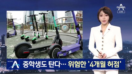 중학생도 전동킥보드 탄다…위험한 ‘4개월 허점’
