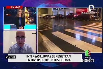 Lima: persistente lluvia se registra en varios distritos por segundo día consecutivo