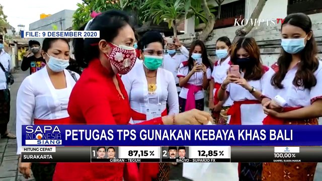 TPS di Banjar Kertasari Tampil Beda, Petugas Kenakan Kebaya Khas Bali yang Cantik!