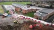 Drone footage of Tring School demolition and rebuild