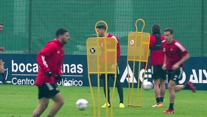 Entrenamiento de Osasuna en Tajonar a solo 24 horas de jugar en Valladolid