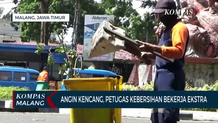 Cuaca Ekstrem Angin Kencang, Petugas Kebersihan Bekerja Ekstra