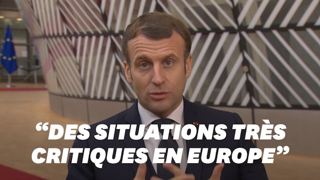 Emmanuel Macron tire la sonnette d'alarme sur le covid-19 en arrivant au Conseil européen