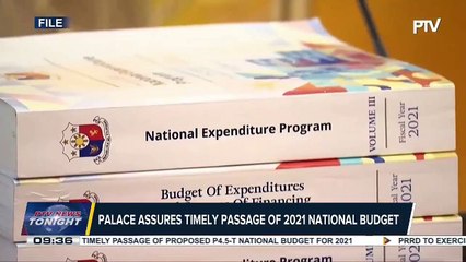 Palace assures timely passage of 2021 national budget
