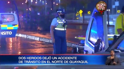Así fue el primer accidente por la intensa lluvia en Guayaquil