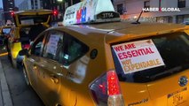 New York'ta taksi şoförlerinden protesto