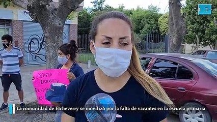 La comunidad de Etcheverry se movilizó por la falta de vacantes en la escuela primaria