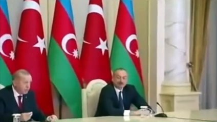 Erdoğan'ın sözleri sonrası Aliyev kendini gülmekten alamadı