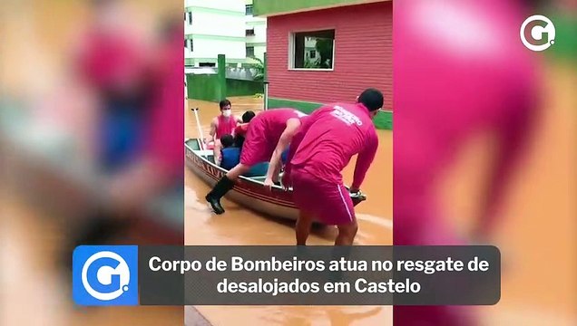 Corpo de Bombeiros atua no resgate de desalojados em Castelo