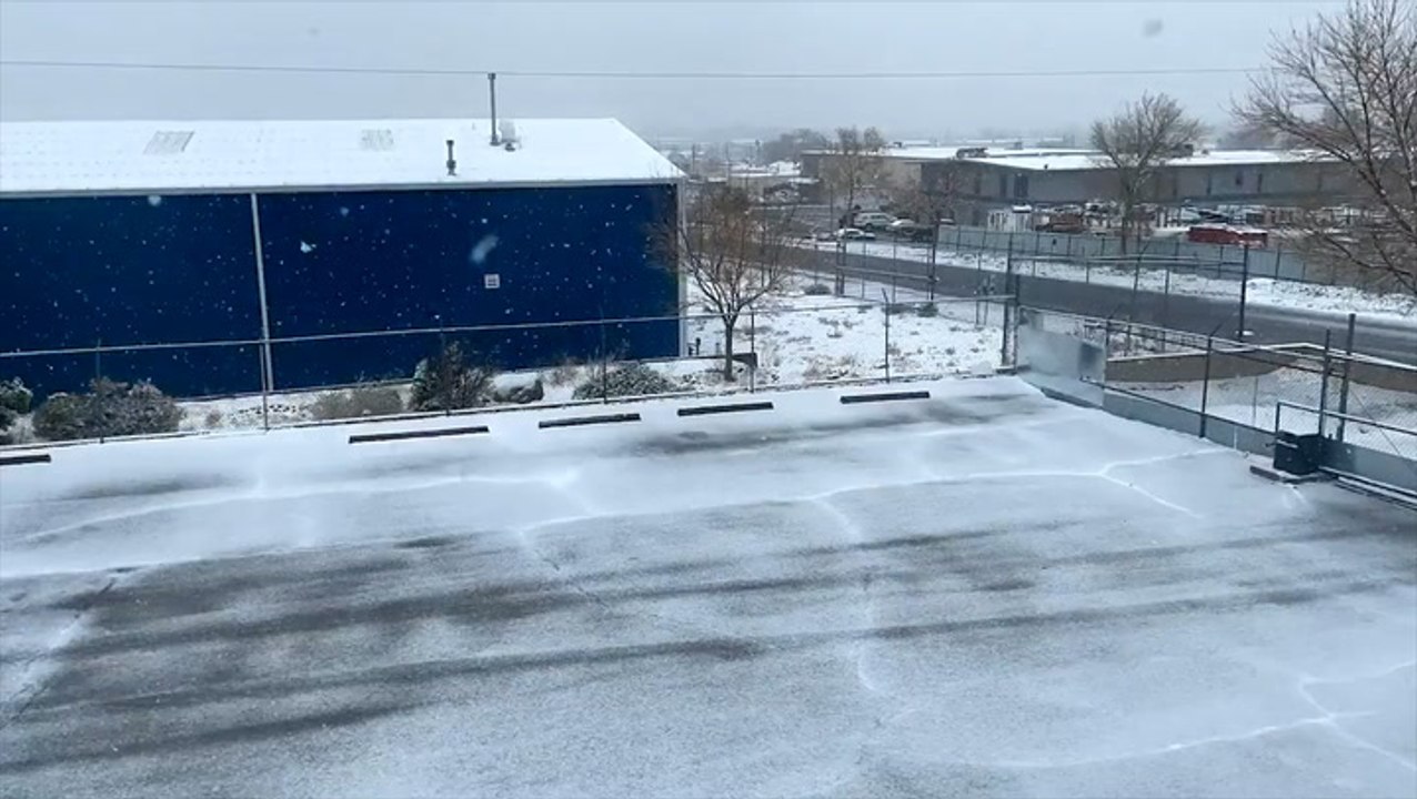 Snow coats ground and then melts in the sun