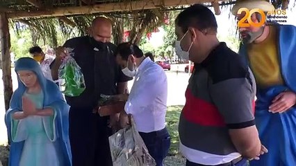 Herrera Ahuad recorrió los adornos navideños y obras en ejecución en Santa Ana
