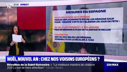 Le plus de 22h Max: Comment nos voisins européens vont-ils fêter Noël et le 31 décembre ? - 10/12