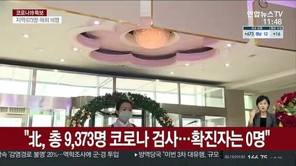 "北, 총 9,373명 코로나 검사…확진자는 0명"