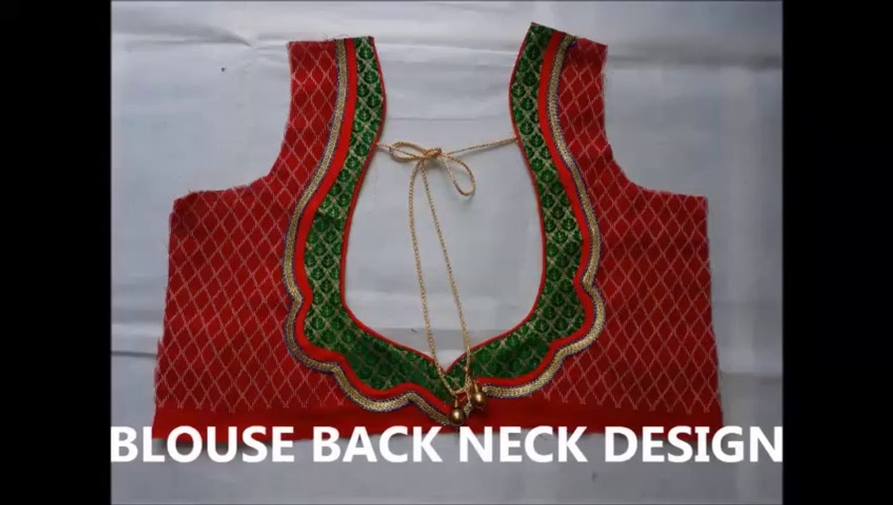 Stitching of a beautiful back neck design of blouse step by step