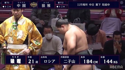 Nakazono(Ms9e) vs Roga(Ms12w) - Kyushu 2020, Makushita - Day 8
