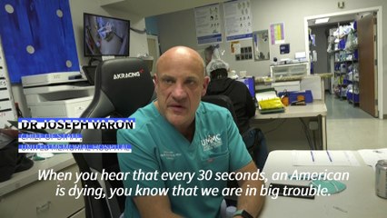 Exhausted hospital staff in a Texas COVID-19 ward