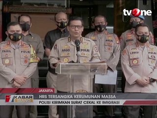 Polisi Tetapkan HRS dan 5 Lainnya Sebagai Tersangka