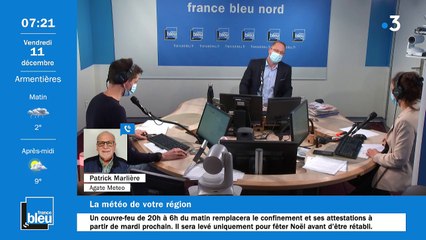 La matinale de France Bleu Nord du 11/12/2020