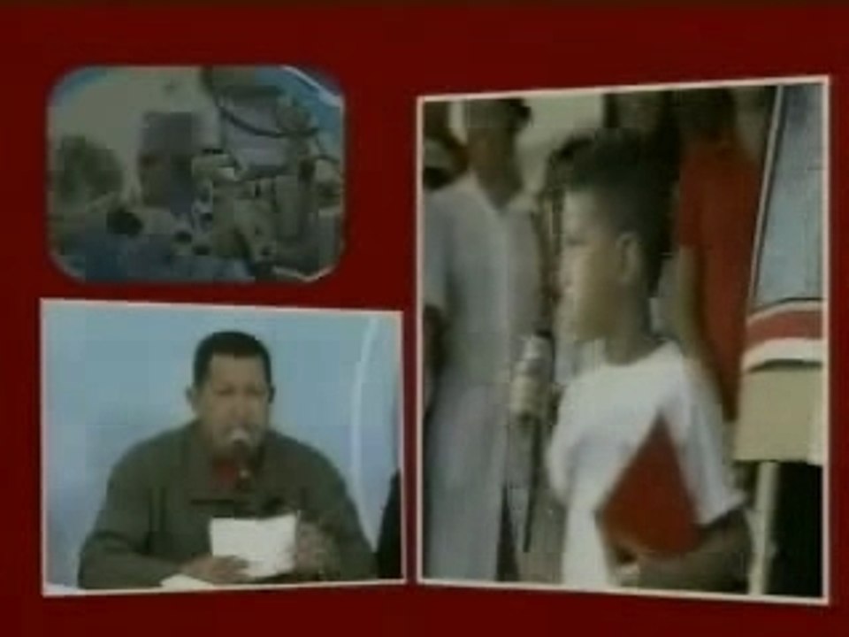 Chavez, un niño y Fidel