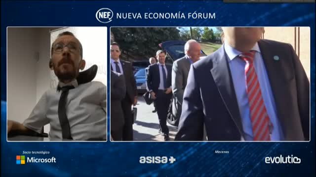 Echenique cree que la república está más cerca gracias al rey emérito y a la defensa de la monarquía por la ultraderecha