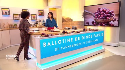 Ballotine de dinde farcie de canneberges et châtaignes