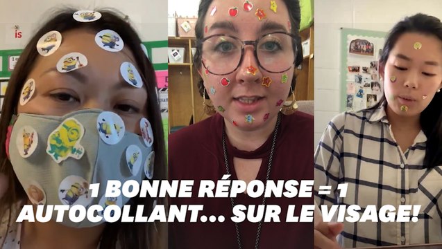 Aux Etats-Unis, ces institutrices mettent des autocollants sur leur visage pour stimuler leurs élèves pendant les cours en ligne