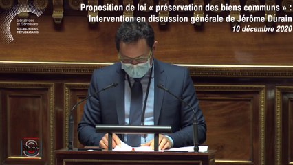 Préservation des biens communs : l'intervention de Jérôme Durain