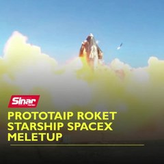 Prototaip roket Starship SpaceX meletup