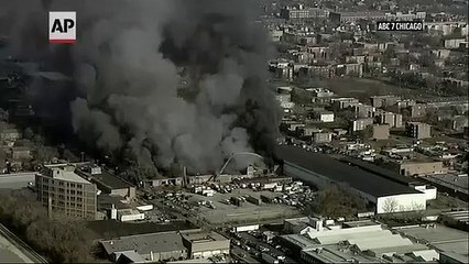 Massive fire at Chicago auto parts warehouse